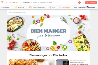 Bien Manger, le nouveau partenariat entre Electrolux, Marmiton et Boulanger