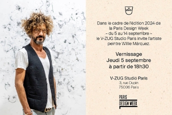 Le peintre Willie Márquez, invité d’exception par V-ZUG, lors de la Paris Design Week 